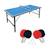 Mini table de ping pong pliable 150x75cm indoor, avec 4 raquettes et 6 balles, pour utilisation intérieure Bleu 1 - vertbaudet enfant 