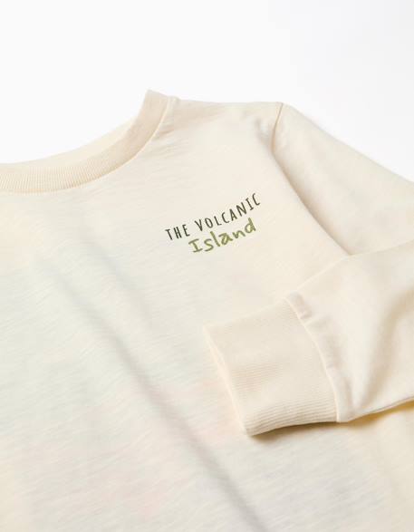 T-shirt en coton à manches longues lanzarote Beige clair 3 - vertbaudet enfant 