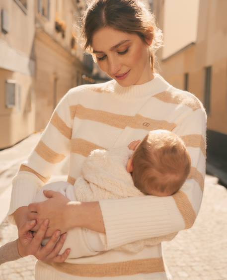 Pull de grossesse et allaitement cabourg Ivoire 2 - vertbaudet enfant 