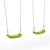Portique mistral en bois avec 2 balançoires et échelle en corde en pin autoclave Vert 2 - vertbaudet enfant 