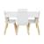 Table rectangulaire enfant bois de pin 4 assises - judith Blanc+Vert 2 - vertbaudet enfant 
