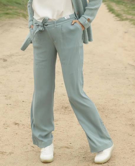 Pantalon large de grossesse betty Noir+Sauge 8 - vertbaudet enfant 
