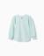 T-shirt en coton à manches longues avec poche Bleu clair 2 - vertbaudet enfant 