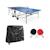 Table de ping pong indoor, avec 2 raquettes et 3 balles, utilisation intérieure + housse en pvc Bleu+Gris 1 - vertbaudet enfant 