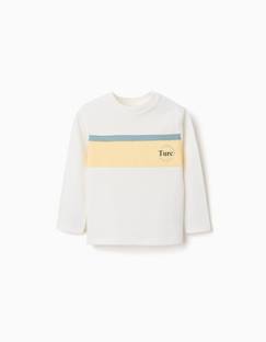 -T-shirt en coton à manches longues et imprimé