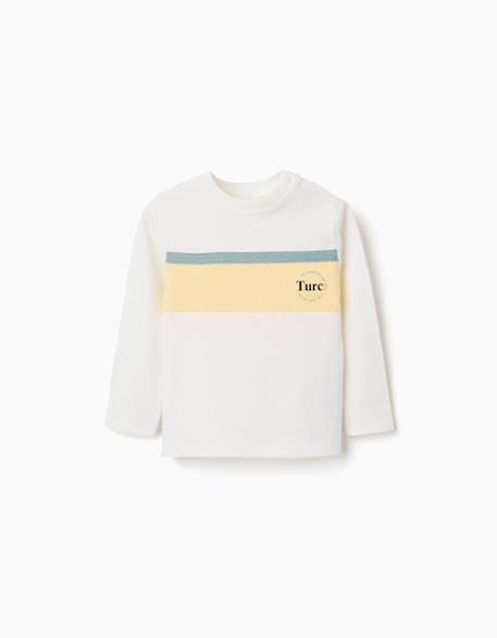 Bébé-T-shirt en coton à manches longues et imprimé