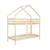 Lit enfant superposé cabane 90 x 190 cm pin naturel sommier à lattes inclus - roya Naturel 2 - vertbaudet enfant 