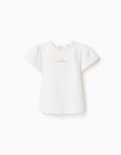 -T-shirt en coton avec imprimé fleurs d'amour
