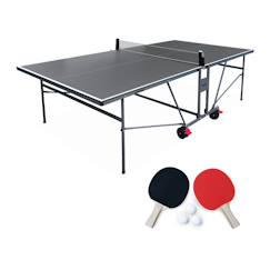 Jouet-Jeux de plein air-Table de ping pong indoor, avec 4 raquettes et 6 balles, pour utilisation intérieure, sport tennis de table