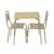 Table de jardin enfant acier et décor bois + 2 assises - suzie Beige+Vert de gris 7 - vertbaudet enfant 