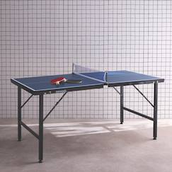 Jouet-Jeux de plein air-Mini table de ping pong pliable 150x75cm indoor, avec 2 raquettes et 3 balles