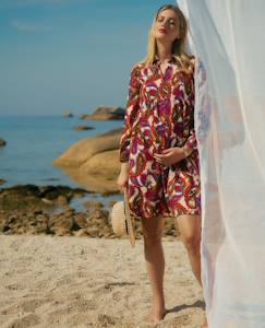 Vêtements de grossesse-Robe chemisier de grossesse et d'allaitement soledad