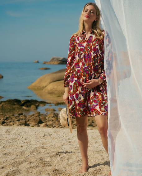 Robe chemisier de grossesse et d'allaitement soledad Multico 1 - vertbaudet enfant 