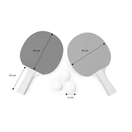 Lot de 2 raquettes et 3 balles pour table de ping pong, sport tennis de table, kit de ping pong Noir et rouge 3 - vertbaudet enfant 