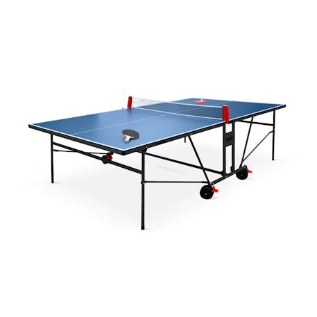 Table de ping pong indoor, avec 2 raquettes et 3 balles, utilisation intérieure + housse en pvc Bleu+Gris 2 - vertbaudet enfant 
