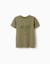 T-shirt en coton avec imprimé work of art Orange+Vert foncé 4 - vertbaudet enfant 