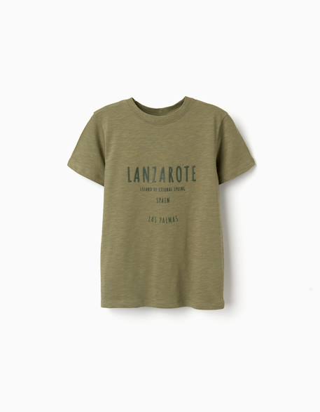 Garçon-T-shirt en coton avec imprimé work of art