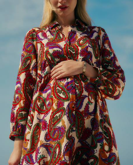 Robe chemisier de grossesse et d'allaitement soledad Multico 3 - vertbaudet enfant 