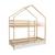 Lit enfant superposé cabane 90 x 190 cm pin naturel avec sommier et lit tiroir - roya Blanc+Vert 2 - vertbaudet enfant 