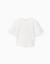 T-shirt en coton à volants et nœud brodé Blanc 1 - vertbaudet enfant 