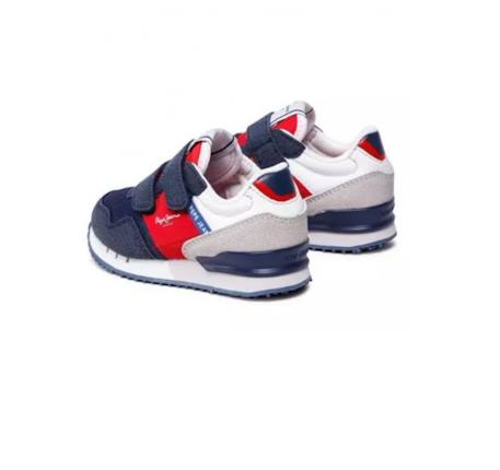 Baskets synthétique london one bk Navy red 4 - vertbaudet enfant 