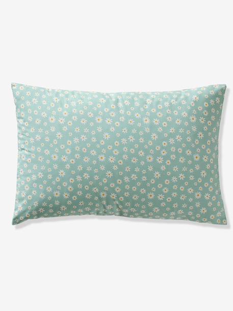 Parure housse de couette enfant et taie d'oreiller MARGUERITE bleu imprimé 6 - vertbaudet enfant 