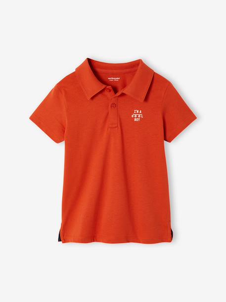 Lot de 2 polos garçon unis manches courtes corail+Lot marine + vert+Lot vert + blanc+orange 21 - vertbaudet enfant 