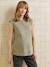 T-shirt grossesse sans manches coton bio beige+kaki 6 - vertbaudet enfant 