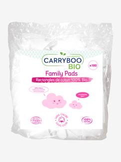 Puériculture-Toilette de bébé-Couches et lingettes-180 Family Pads - Rectangles de coton bio ultra doux CARRYBOO