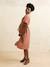 Robe grossesse allaitement fluide terracotta 2 - vertbaudet enfant 