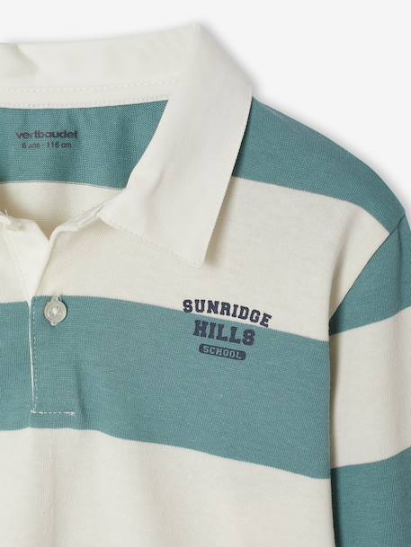 Polo rayé garçon gris chiné+marine+vert+vert d'eau 13 - vertbaudet enfant 