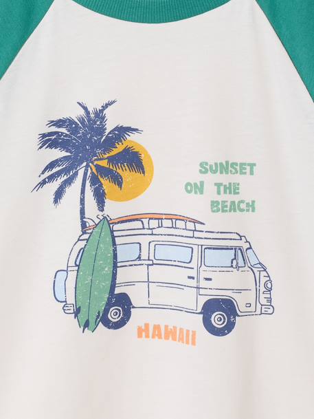 T-shirt manches courtes garçon bleu océan+vert émeraude 8 - vertbaudet enfant 