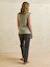 T-shirt grossesse sans manches coton bio beige+kaki 8 - vertbaudet enfant 