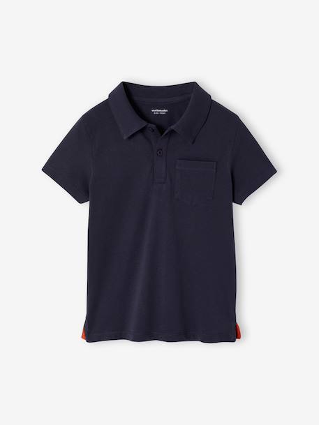 Lot de 2 polos garçon unis manches courtes corail+Lot marine + vert+Lot vert + blanc+orange 22 - vertbaudet enfant 
