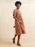 Robe grossesse allaitement fluide terracotta 1 - vertbaudet enfant 