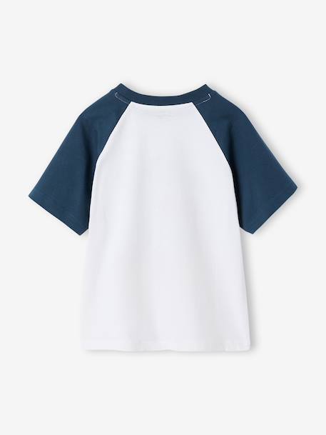 T-shirt manches courtes garçon bleu océan+vert émeraude 3 - vertbaudet enfant 