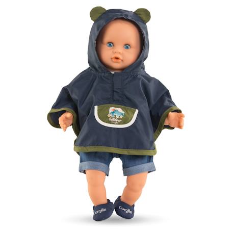 Poncho de pluie 'petit explorateur' pour poupon 30 cm Marine 3 - vertbaudet enfant 