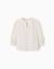 Blouse en coton à broderie anglaise et volants Blanc 1 - vertbaudet enfant 