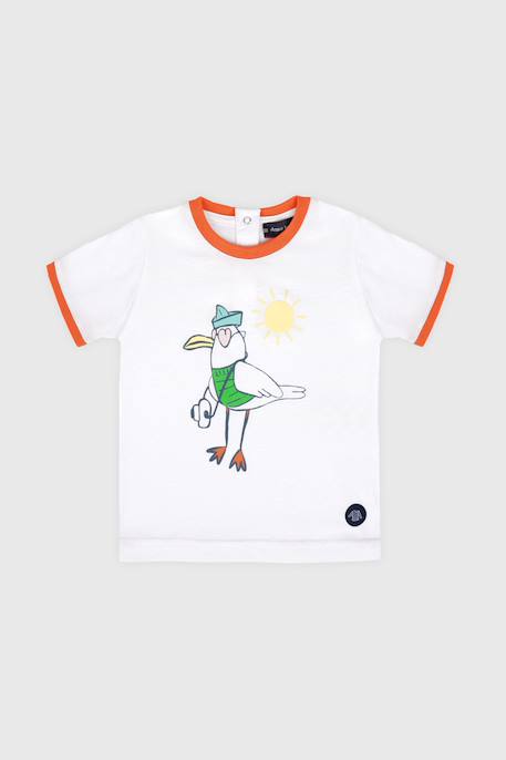 T-shirt en coton léger bébé Blanc/fairytale+Blanc/tigerlily+Bleu 4 - vertbaudet enfant 