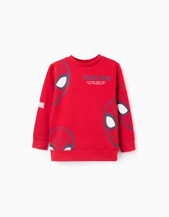 -Sweat en coton peigné avec imprimés spider-man