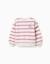 Sweat en coton peigné à rayures et imprimé stitch Rose foncé 1 - vertbaudet enfant 