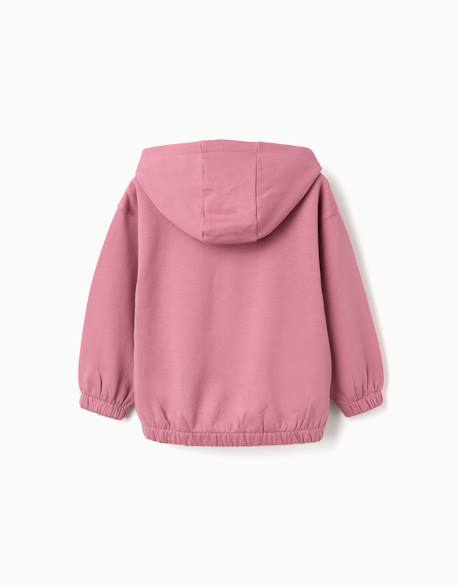 Sweat en coton peigné à capuche et imprimé hello kitty Rose foncé 2 - vertbaudet enfant 