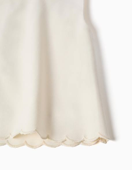 Blouse sans manches évasée à ourlet festonné Blanc 4 - vertbaudet enfant 