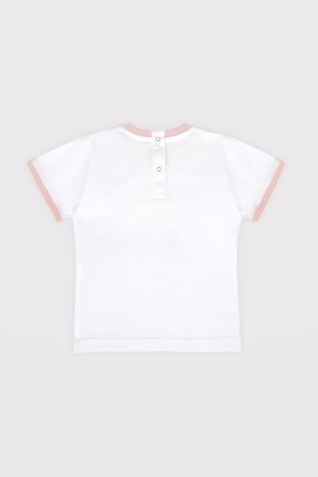 T-shirt en coton léger bébé Blanc/fairytale+Bleu 2 - vertbaudet enfant 