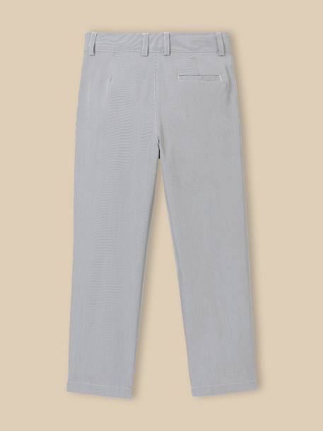 Pantalon de costume rayé garçon - collection fêtes et mariages Rayure bleu grise 2 - vertbaudet enfant 