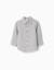 Chemise en coton à manches longues et rayures b&s Blanc 1 - vertbaudet enfant 