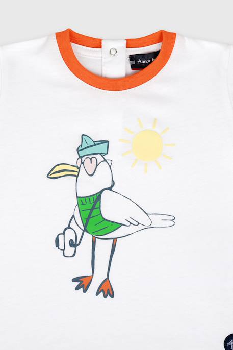 T-shirt en coton léger bébé Blanc/fairytale+Blanc/tigerlily+Bleu 6 - vertbaudet enfant 