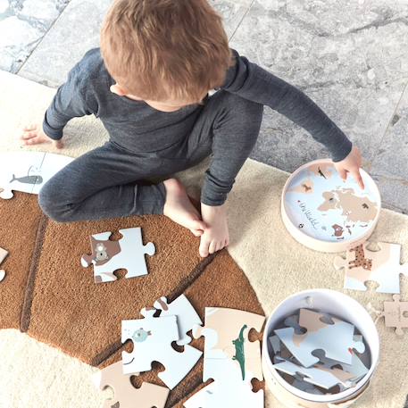 Puzzle en carton Bleu 3 - vertbaudet enfant 