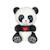 Peluche panda douce à câliner pour enfant - 23cm Gris 1 - vertbaudet enfant 