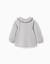 Blouse en coton à rayures et col volanté b&s Blanc 2 - vertbaudet enfant 